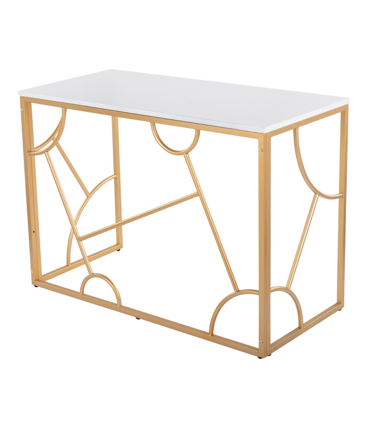  LumiSource Constellation Desk Gold & White - Gold & White - Bonton