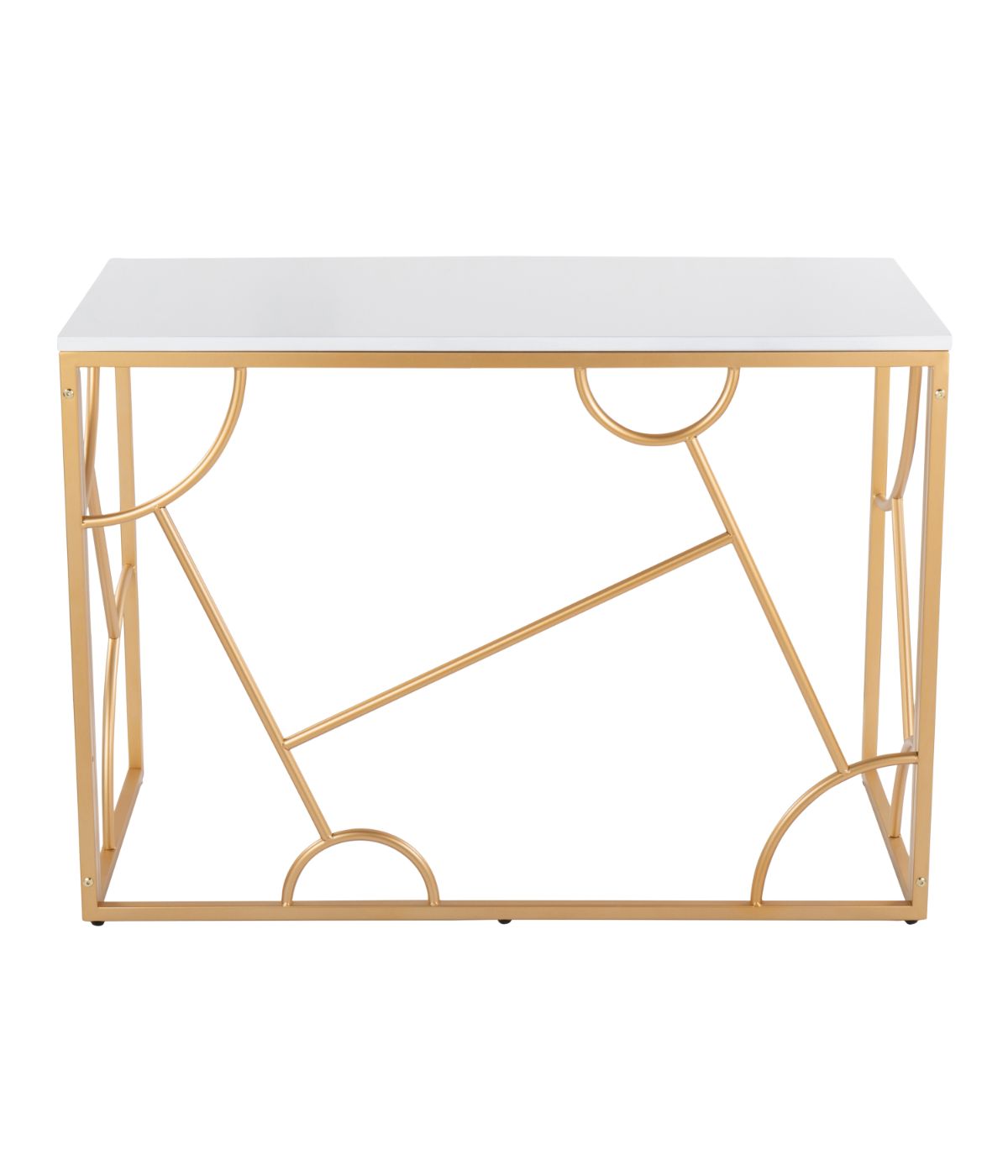  LumiSource Constellation Desk Gold & White - Gold & White - Bonton