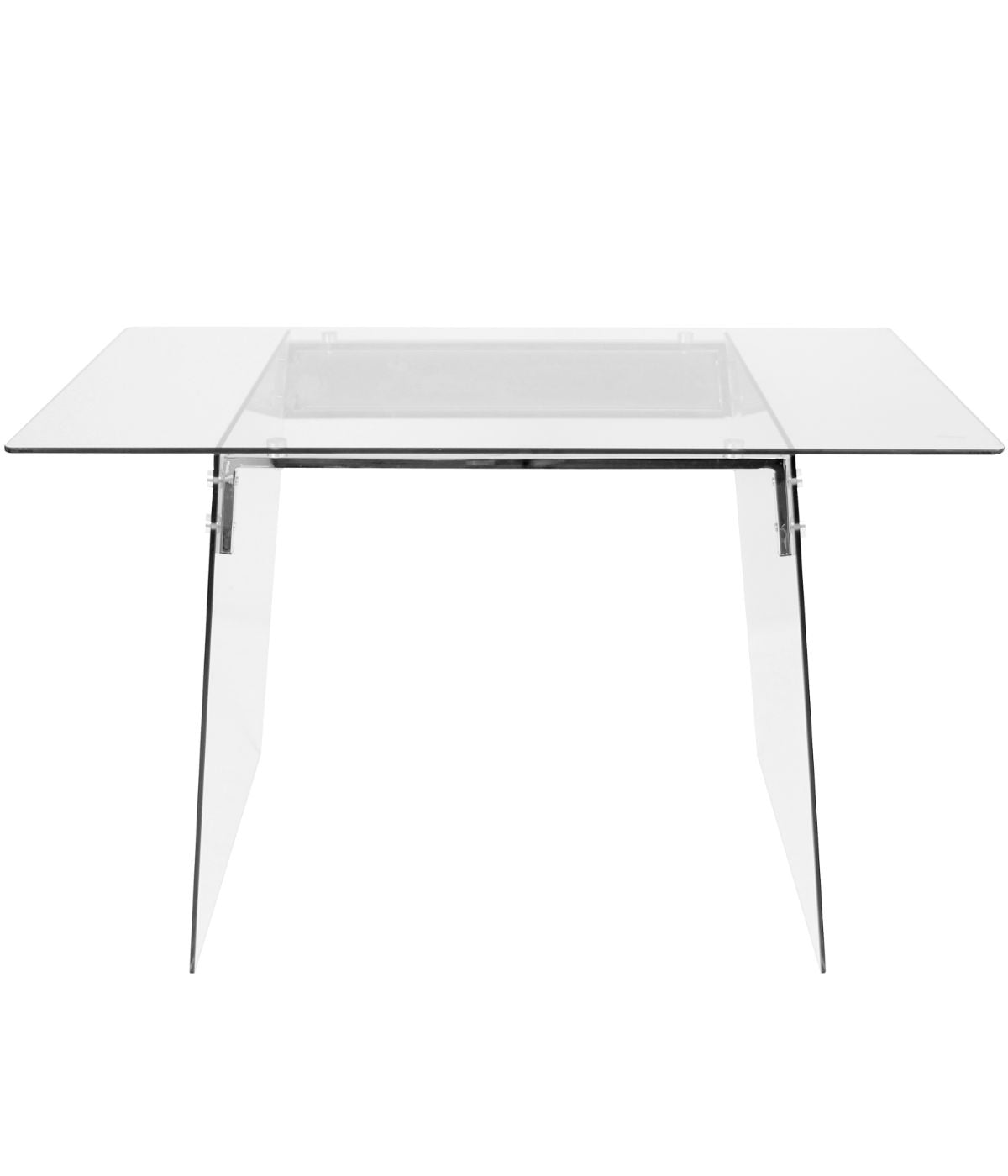  LumiSource Glacier Office Desk Clear & Chrome - Clear & Chrome - Bonton