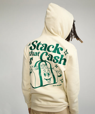 Secure the Bag Heavy Weight Embroidered Hoodie - Bone