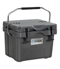 SKTAKOL 16 Quart Cooler Portable Ice Chest for 24 Cans for Camping Gray