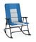 Foldable Rocking Padded Portable Camping Chair With Backrest & Armrest Blue