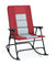 Foldable Rocking Padded Portable Camping Chair With Backrest Armrest Red