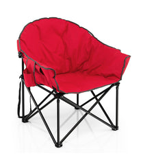 Oversized Folding Padded Camping Moon Saucer Chair Bag For Outdoor Fishing Red