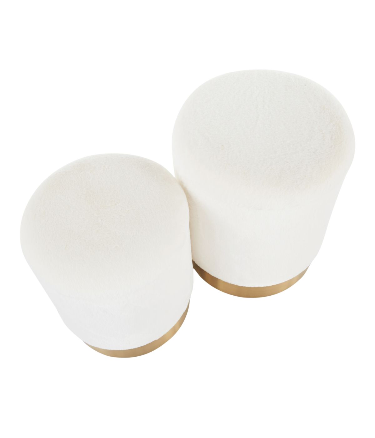  LumiSource Marla Nesting Ottoman Set Cream - Cream - Bonton