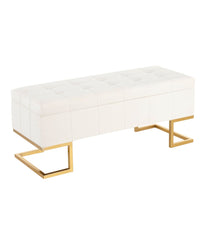 Midas Storage Bench Gold & White