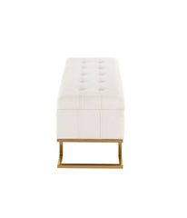 Midas Storage Bench Gold & White