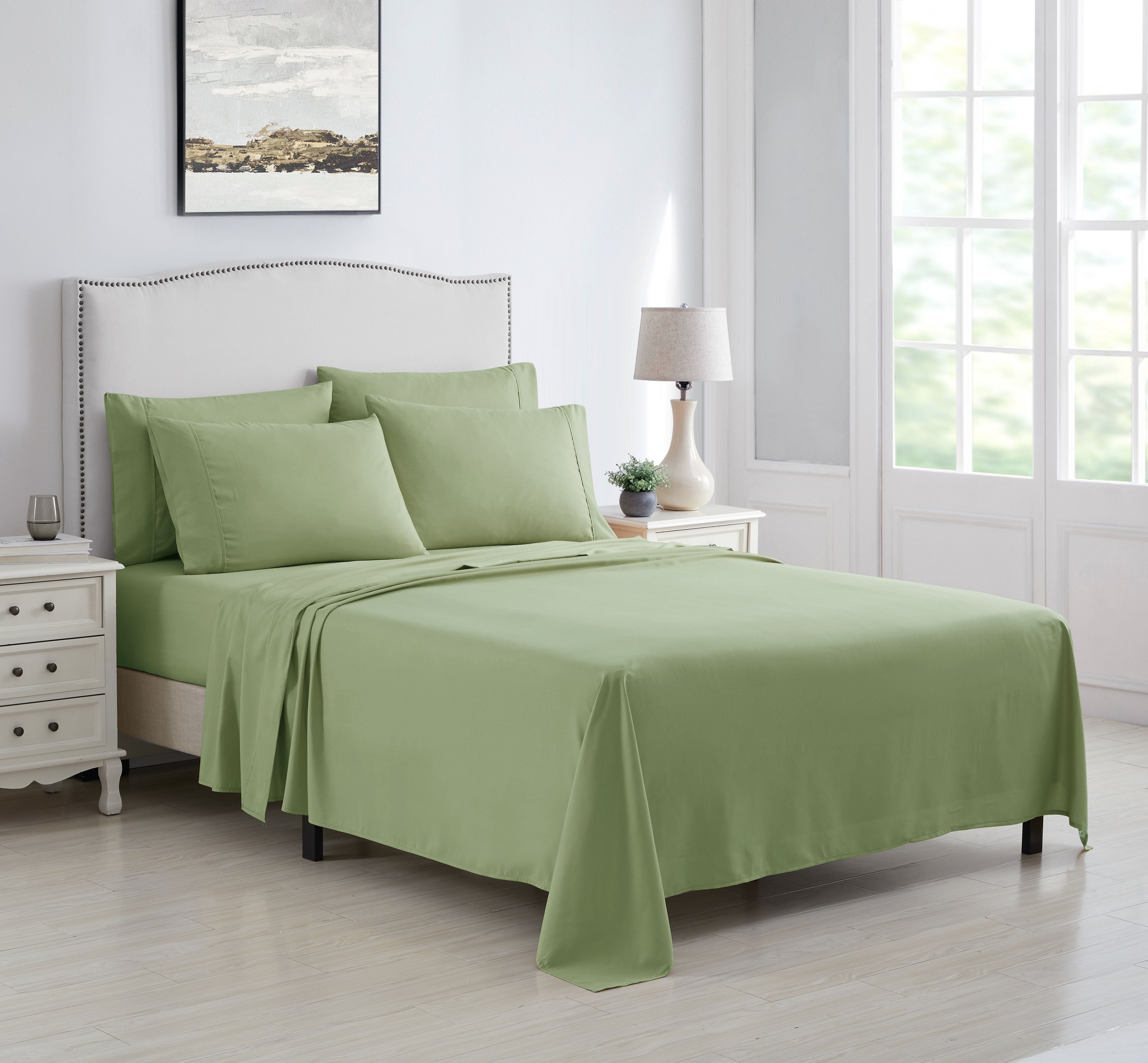  Kathy Ireland Home Kathy Ireland 6 Piece Brushed Microfiber Sheet Set - Full - Bonton