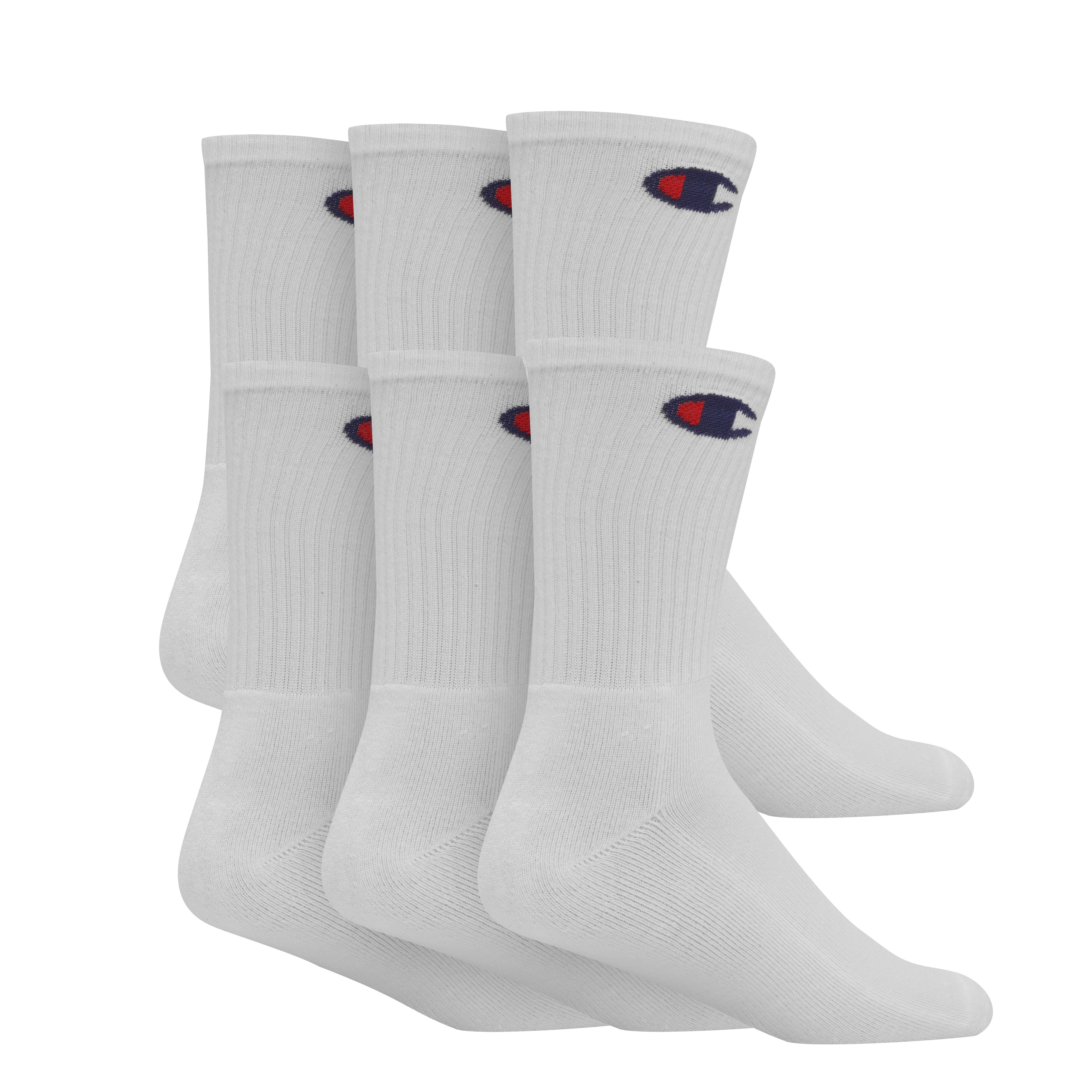  Champion Champion 6-packs Crew Socks - Crew White - Bonton