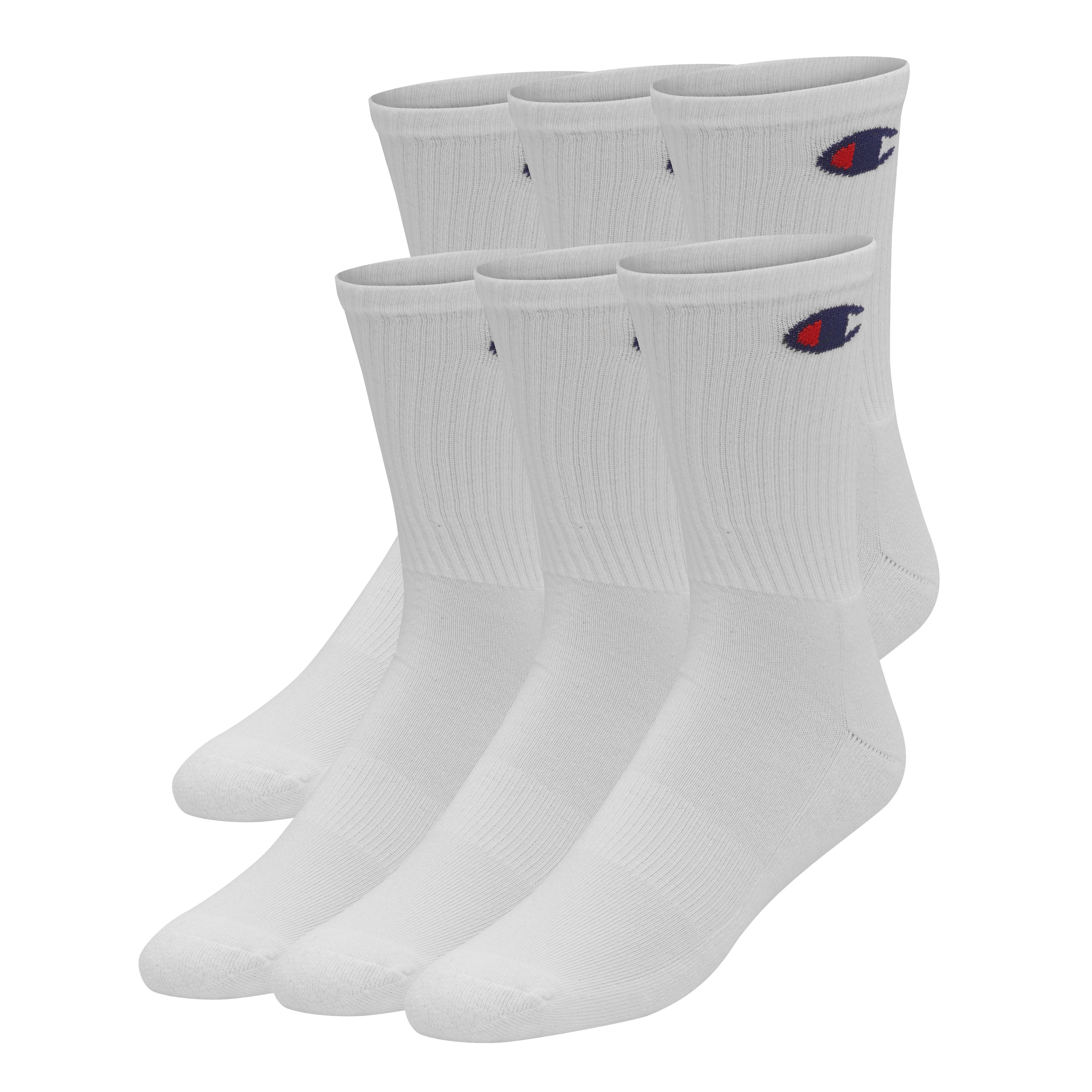  Champion Champion 6-packs Crew Socks - Crew White - Bonton