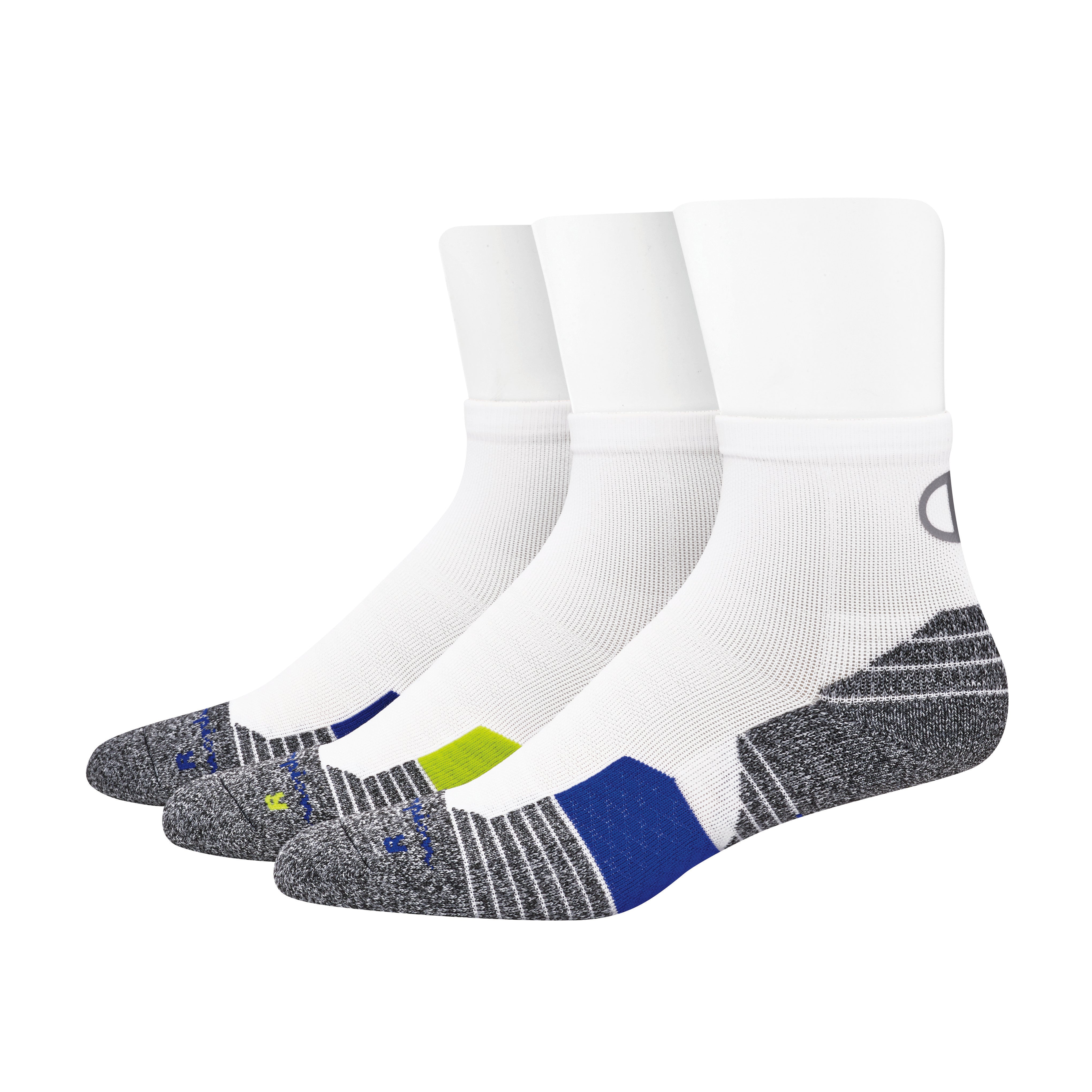  Champion Champion Men's 3 Pack Ankle Socks - White - Bonton