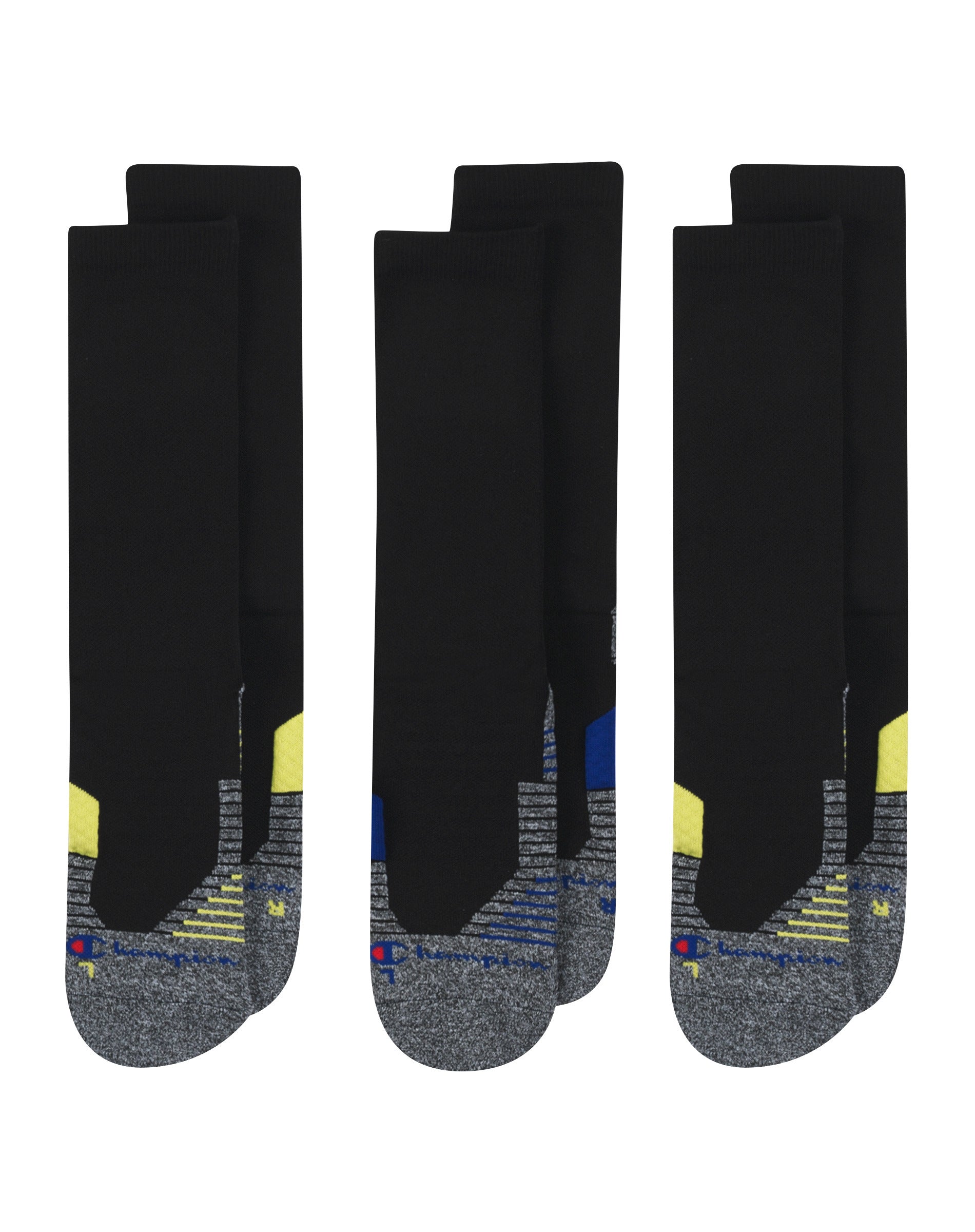  Champion Champion Men's Crew 3 Pack Socks - Black - Bonton