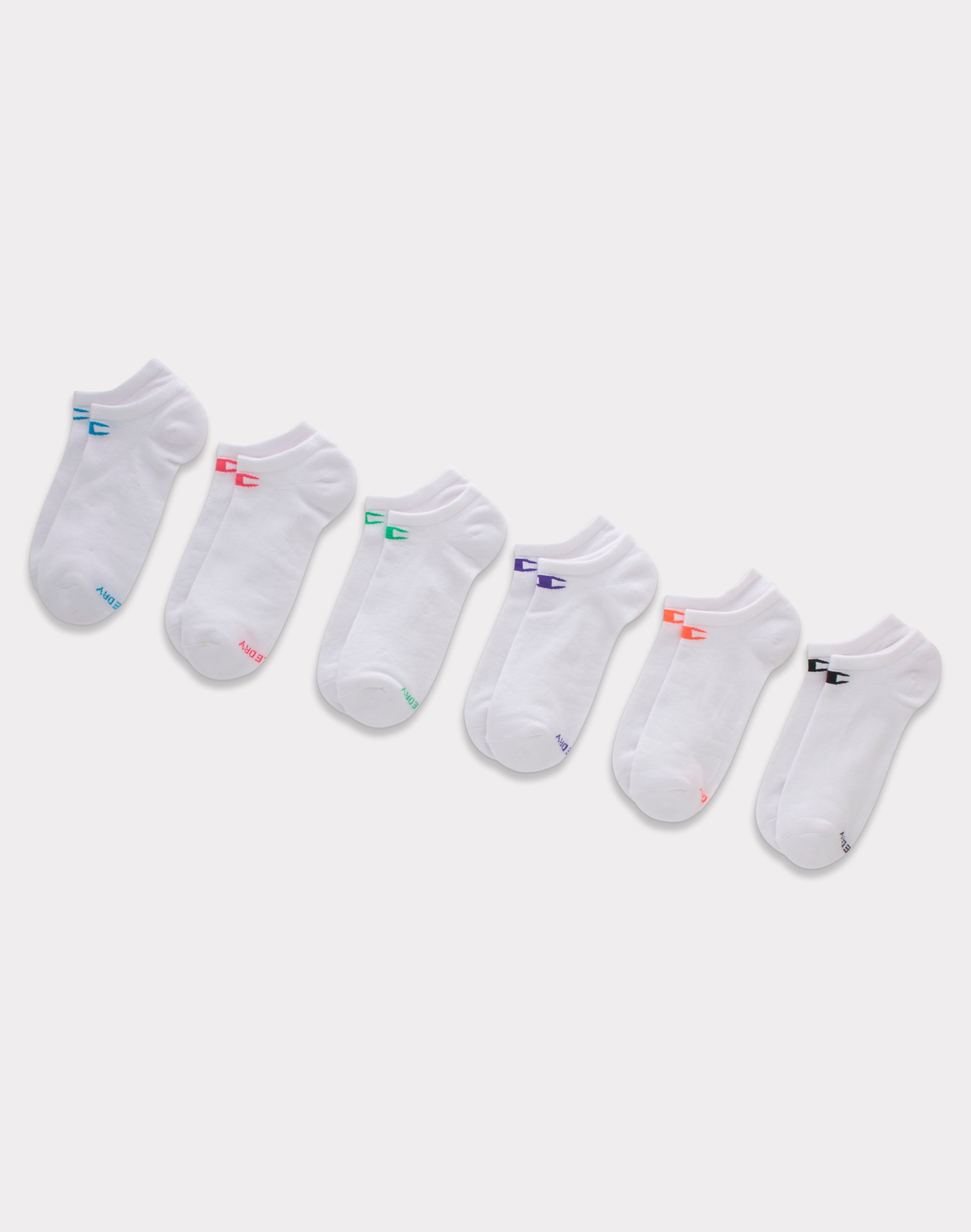  Champion Champion Women's 6 Pack Low Cut Socks - White Assortment - Bonton