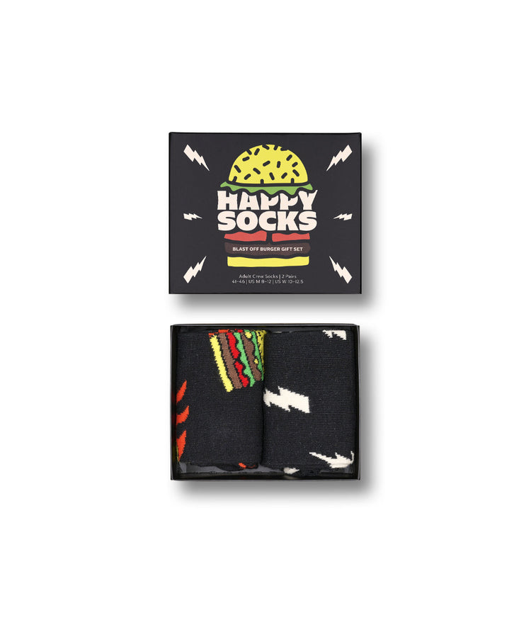2-Pack Blast Off Burger Socks Gift Set Multi