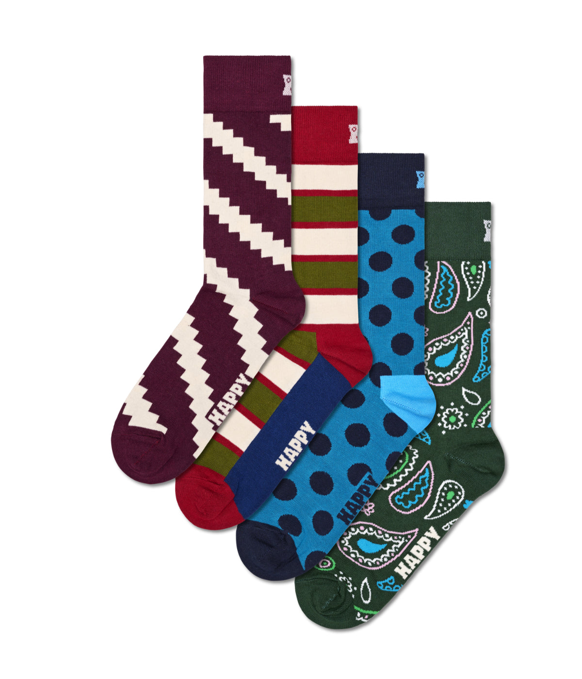  Happy Socks 4-Pack New Vintage Socks Gift Set Multi - Multi - Bonton