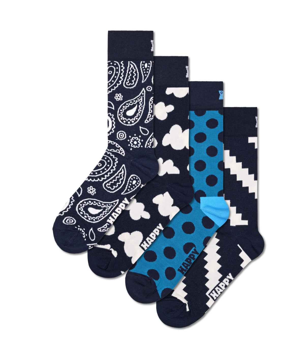  Happy Socks 4-Pack Moody Blues Socks Gift Set Multi - Multi - Bonton