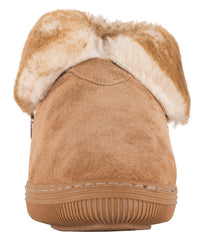 Classic Ladies Bootie suede slipper Chestnut