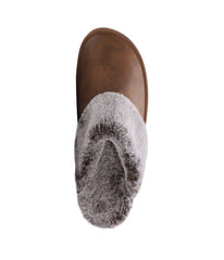 Ladies Classic suede Scuff slipper WAXED CHESTNUT