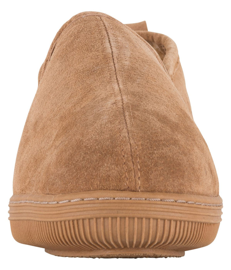 Men's suede Romeo Bootie slipper with fur lining Chestnut