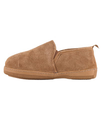 Men's suede Romeo Bootie slipper with fur lining Chestnut