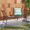 Adina Wrought Iron Outdoor Garden Bench