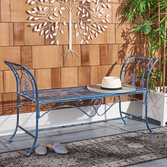 Adina Wrought Iron Outdoor Garden Bench