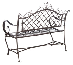 Abner Wrought Iron Outdoor Garden Bench