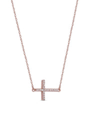 1/20-ct TDW Diamond Cross Pendant Necklace