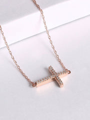 1/20-ct TDW Diamond Cross Pendant Necklace