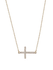 1/20-ct TDW Diamond Cross Pendant Necklace