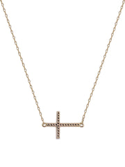 1/20-ct TDW Diamond Cross Pendant Necklace