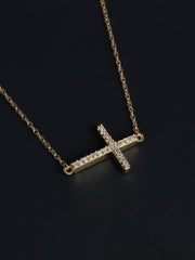 1/20ct TDW Diamond Cross Pendant Necklace