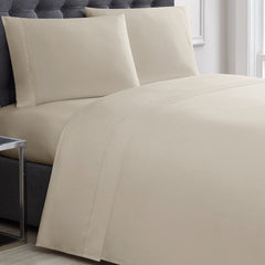 Solid 310 Thread Count Cotton Pillowcases Almond Milk