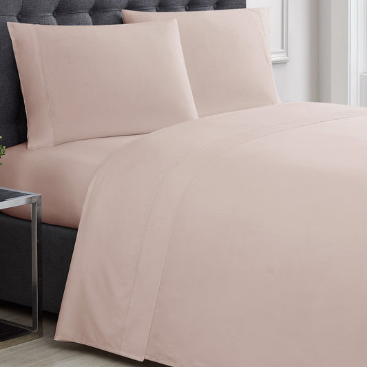 Solid 310 Thread Count Cotton Pillowcases Blush