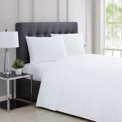 Solid 310 Thread Count Cotton Pillowcases Bright White