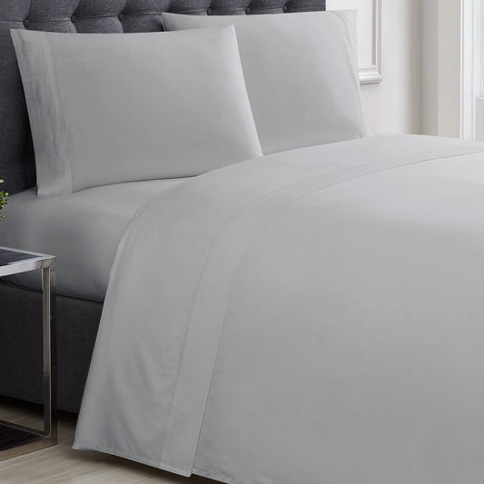 Solid 310 Thread Count Cotton Pillowcases Grey