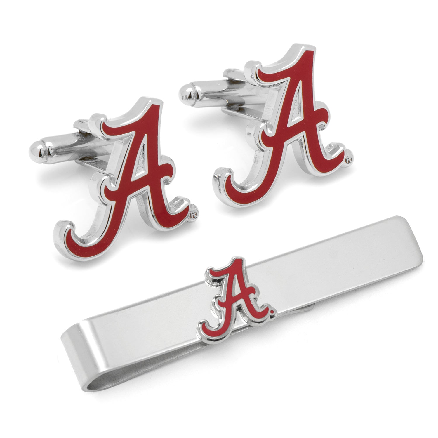  Cufflinks Alabama Crimson Tide Cufflinks and Tie Bar Gift Set - Default Title - Bonton