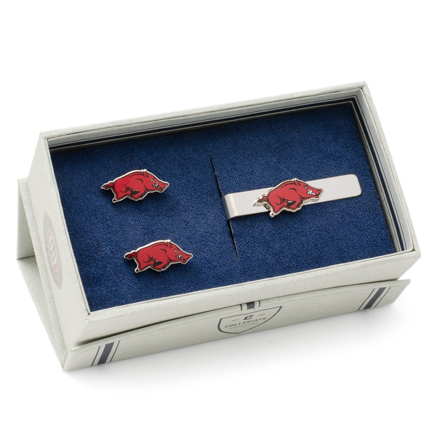  Cufflinks Arkansas Razorbacks Cufflinks and Tie Bar Gift Set - Default Title - Bonton