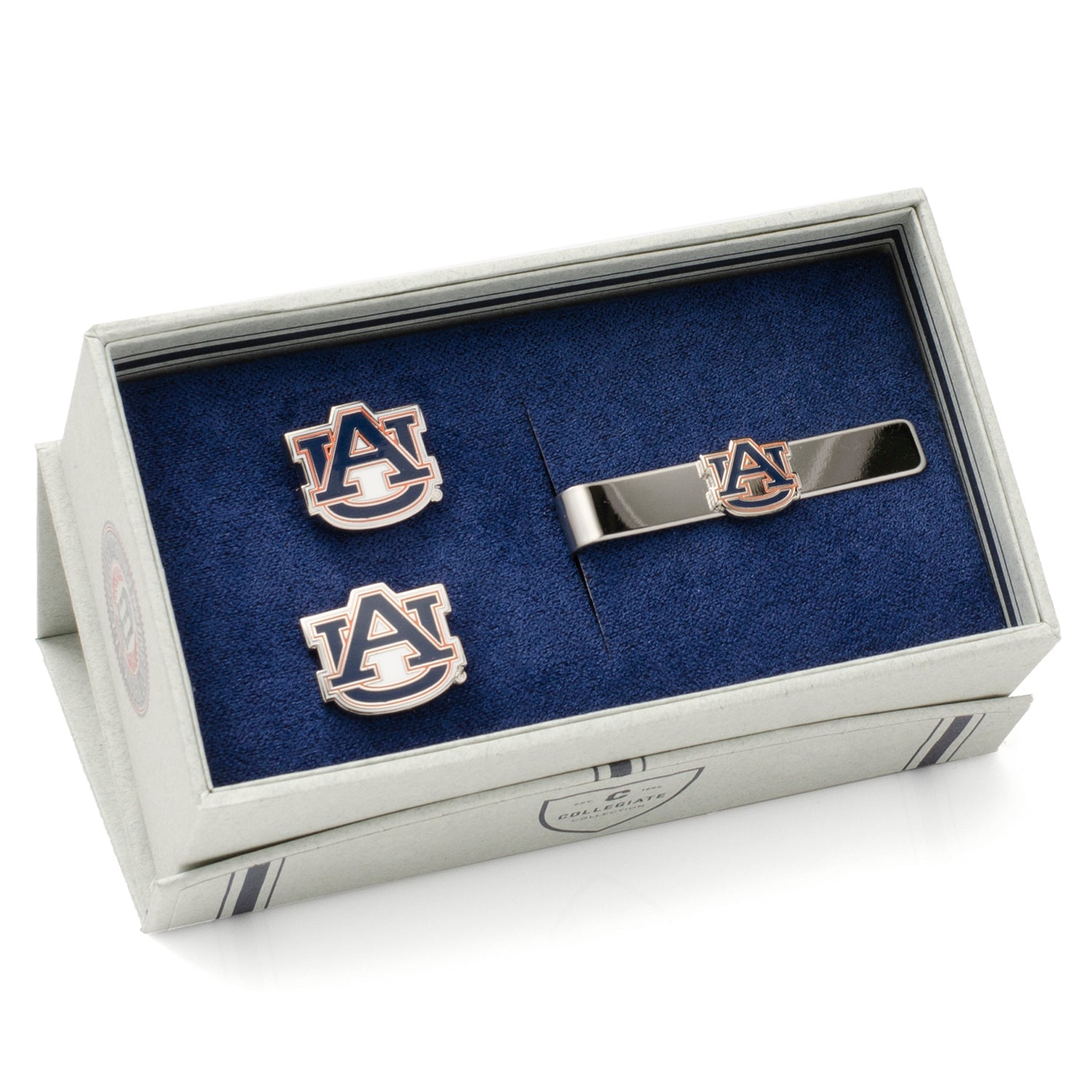  Cufflinks Auburn University Tigers Cufflinks and Tie Bar Gift Set - Default Title - Bonton