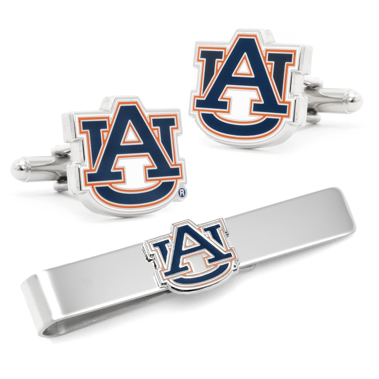  Cufflinks Auburn University Tigers Cufflinks and Tie Bar Gift Set - Default Title - Bonton