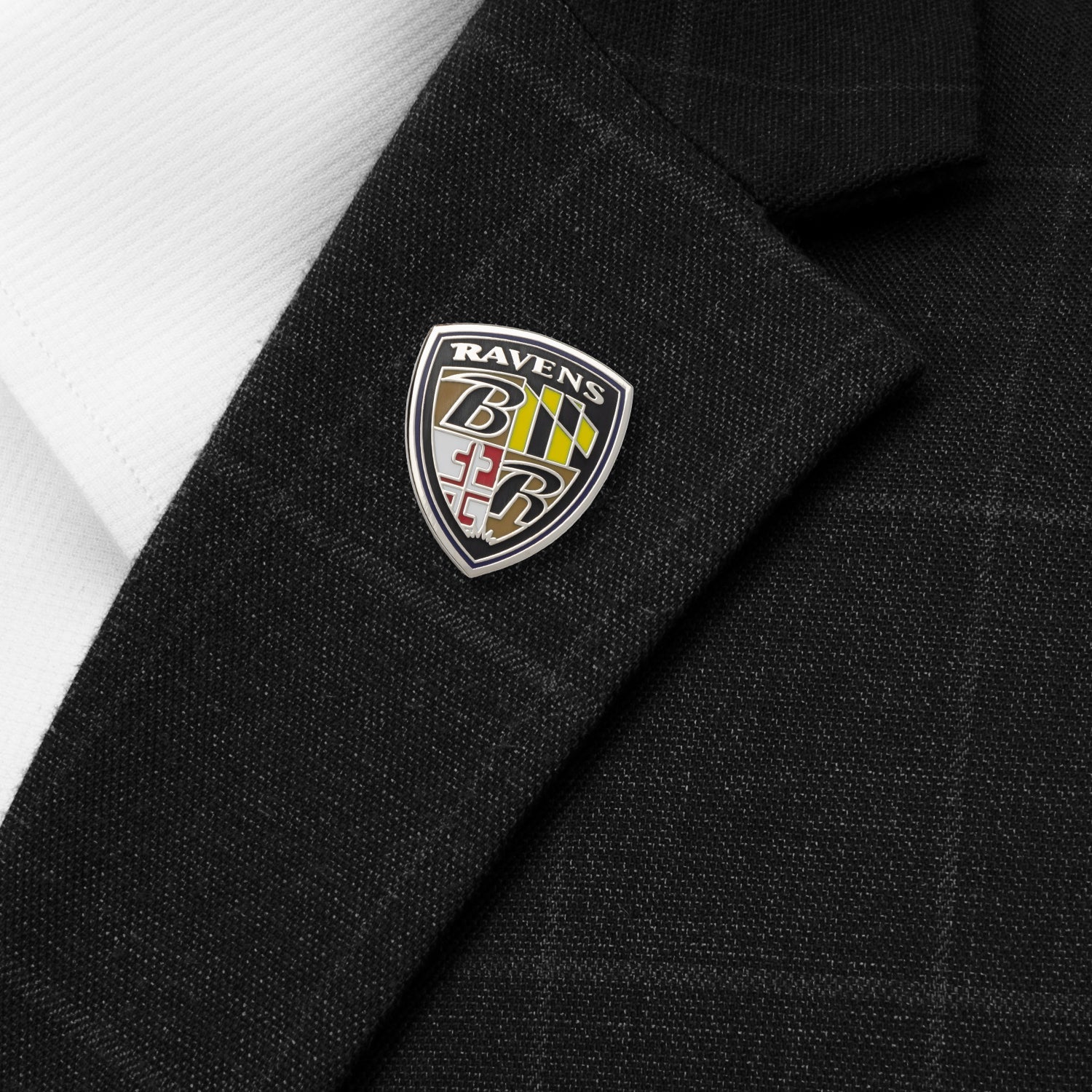  Cufflinks Baltimore Ravens Shield Lapel Pin - Default Title - Bonton