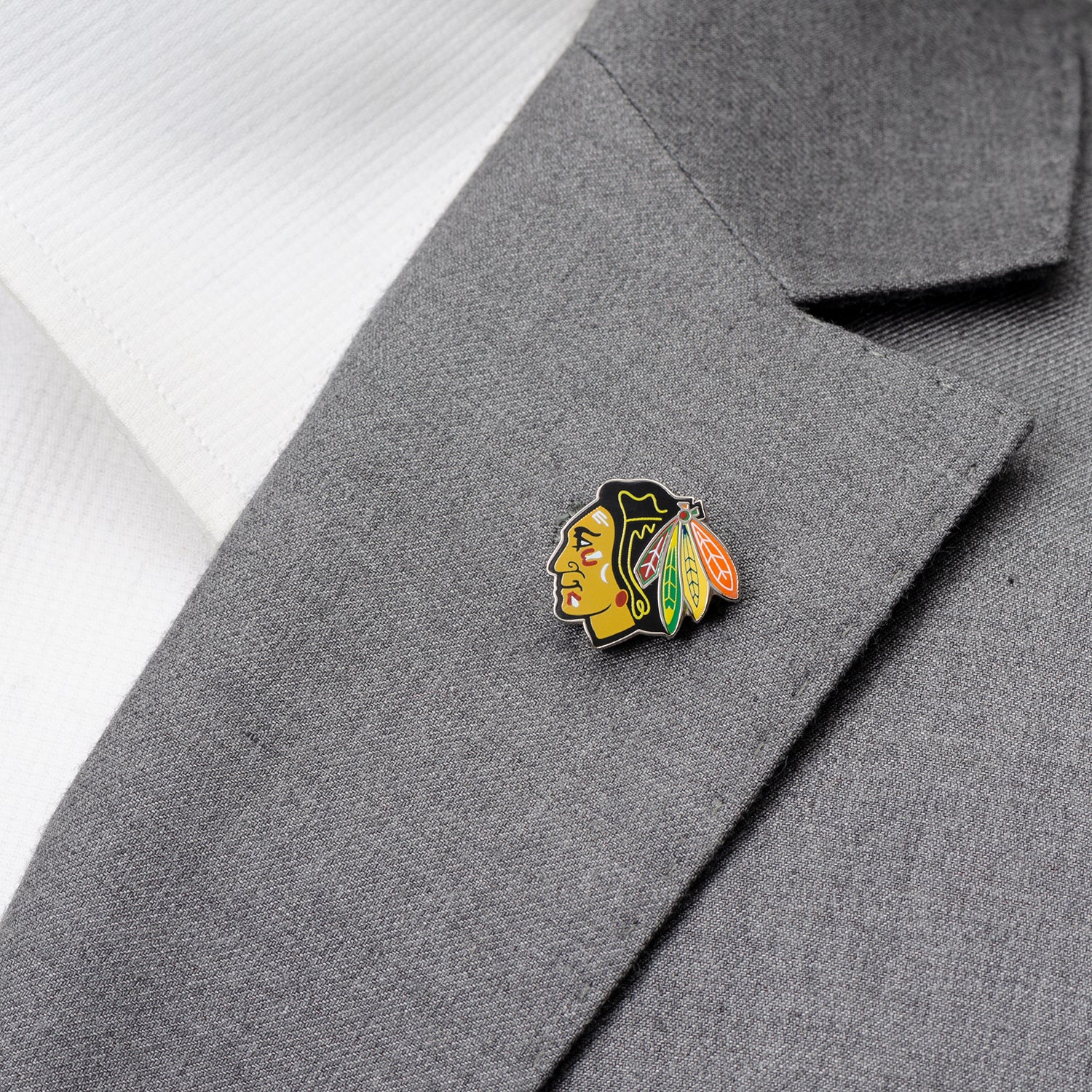  Cufflinks Chicago Blackhawks Lapel Pin - Default Title - Bonton