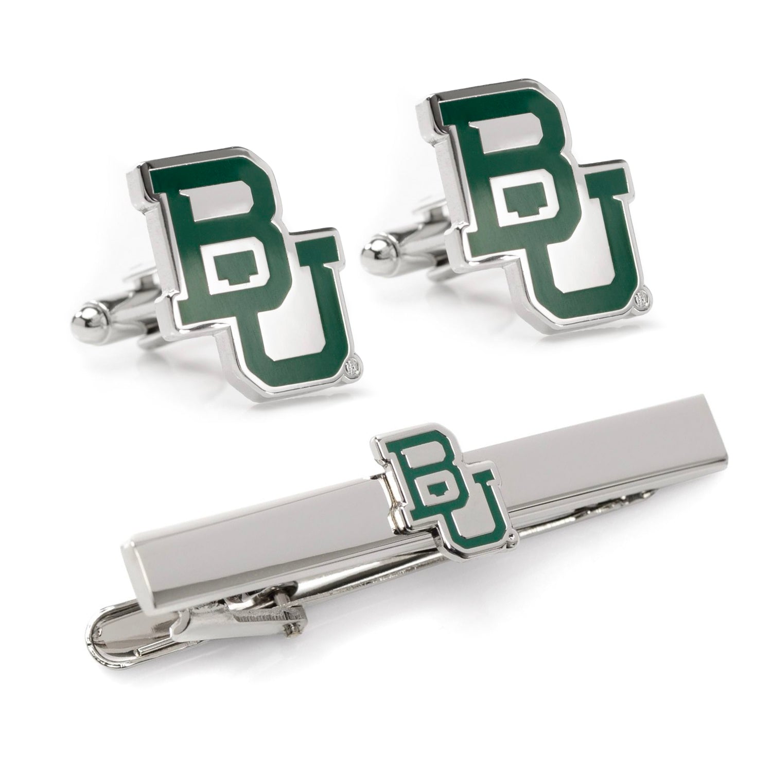  Cufflinks Baylor Bears Cufflinks & Tie Clip Gift Set - Default Title - Bonton