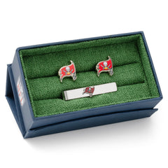 Tampa Bay Buccaneers Cufflinks and Tie Bar Gift Set