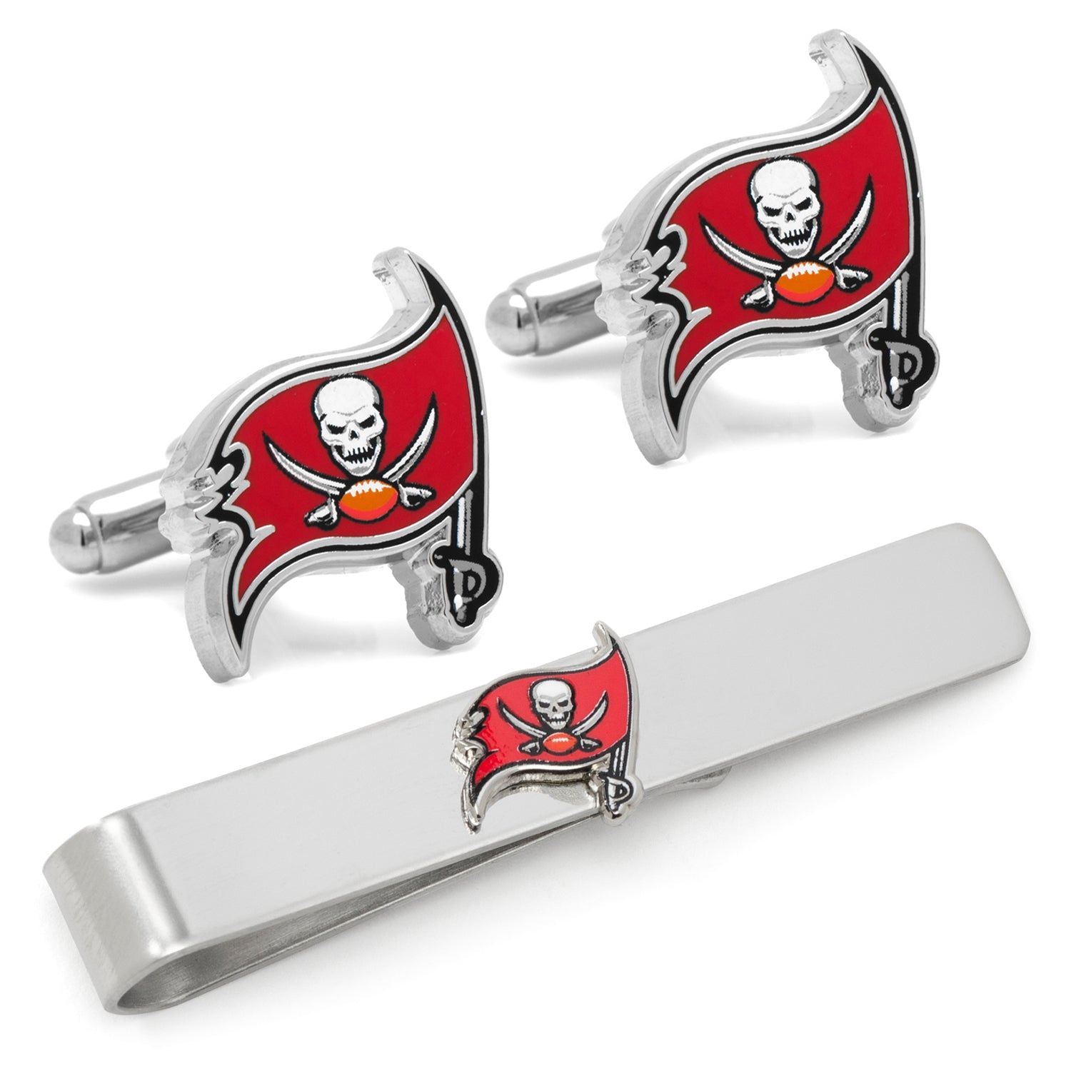  Cufflinks Tampa Bay Buccaneers Cufflinks and Tie Bar Gift Set - Default Title - Bonton