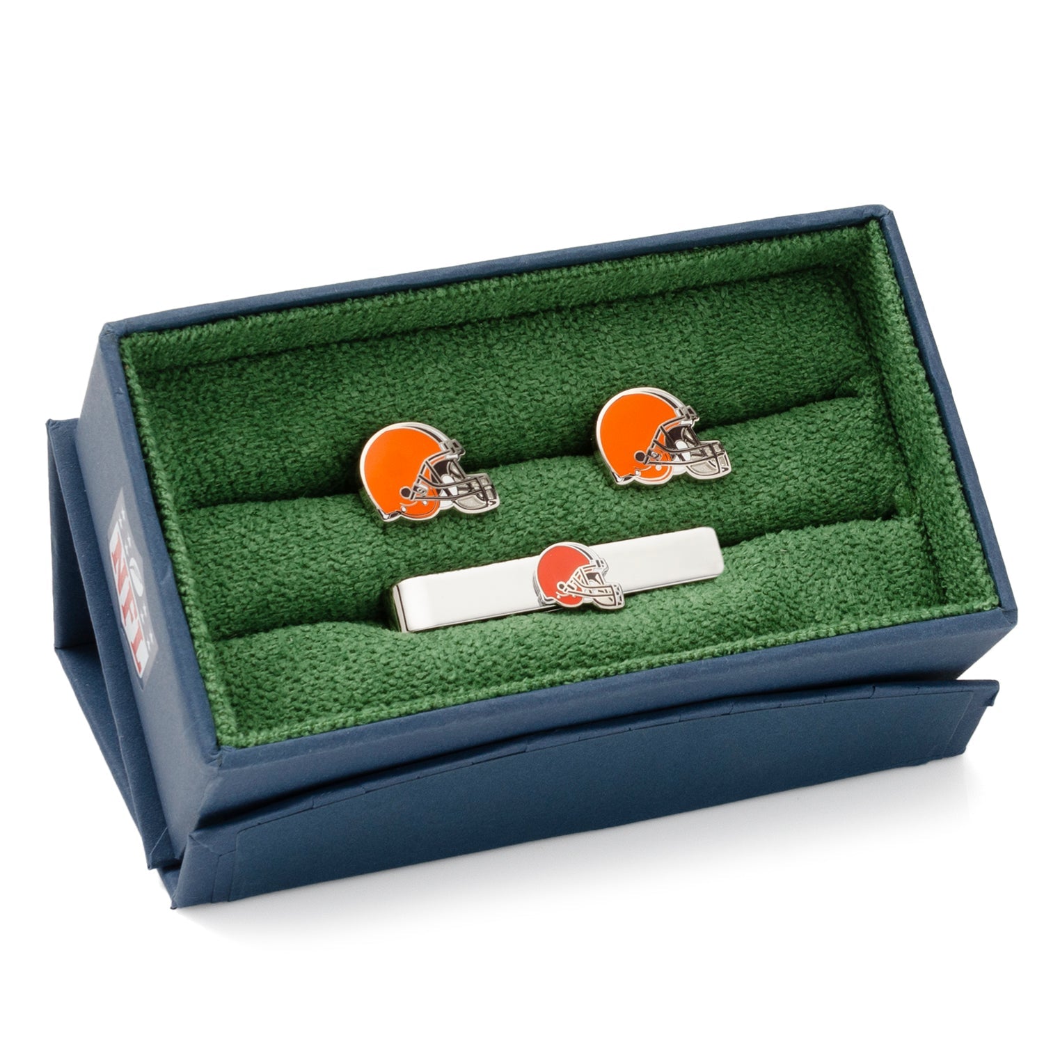  Cufflinks Cleveland Browns Cufflinks and Tie Bar Gift Set - Default Title - Bonton