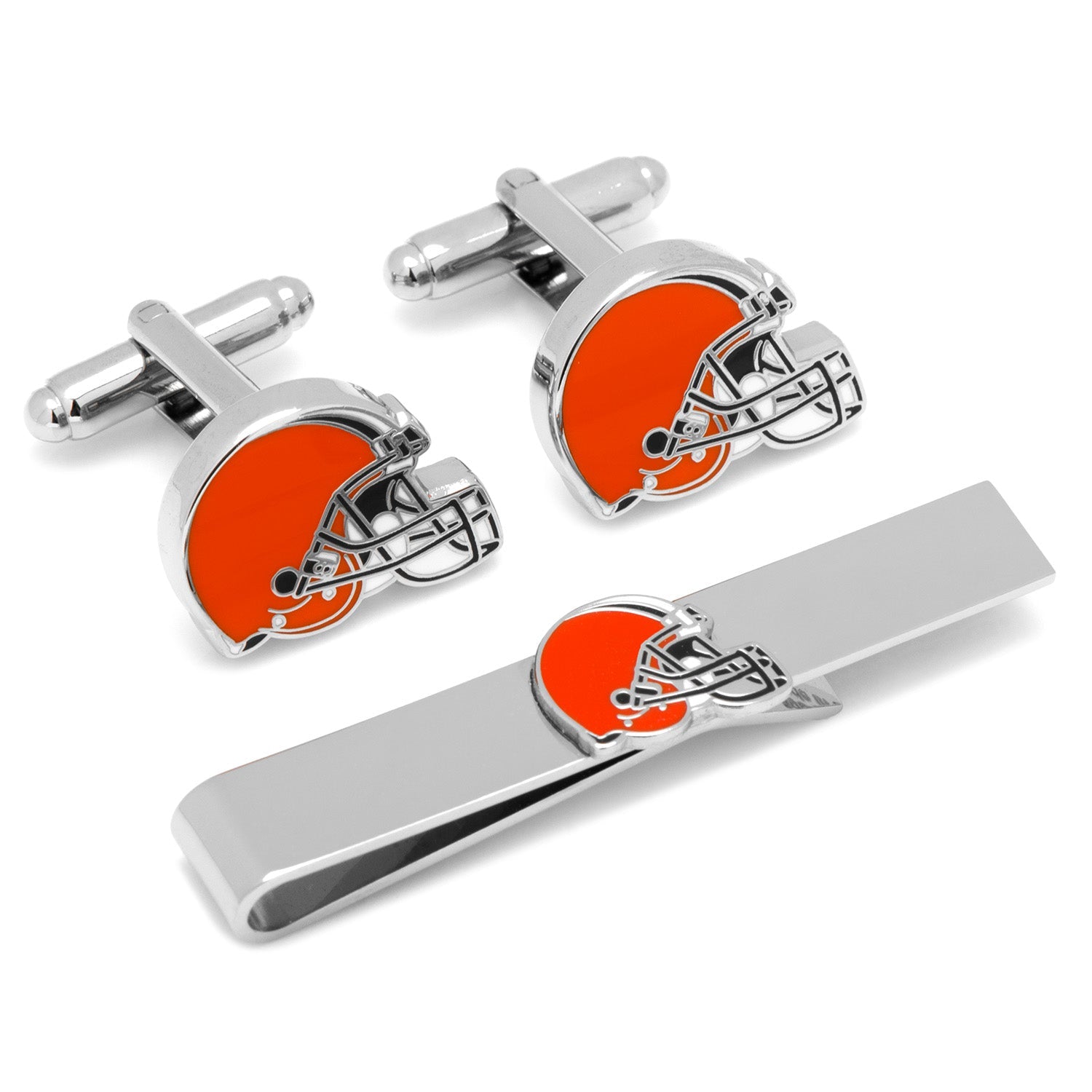  Cufflinks Cleveland Browns Cufflinks and Tie Bar Gift Set - Default Title - Bonton