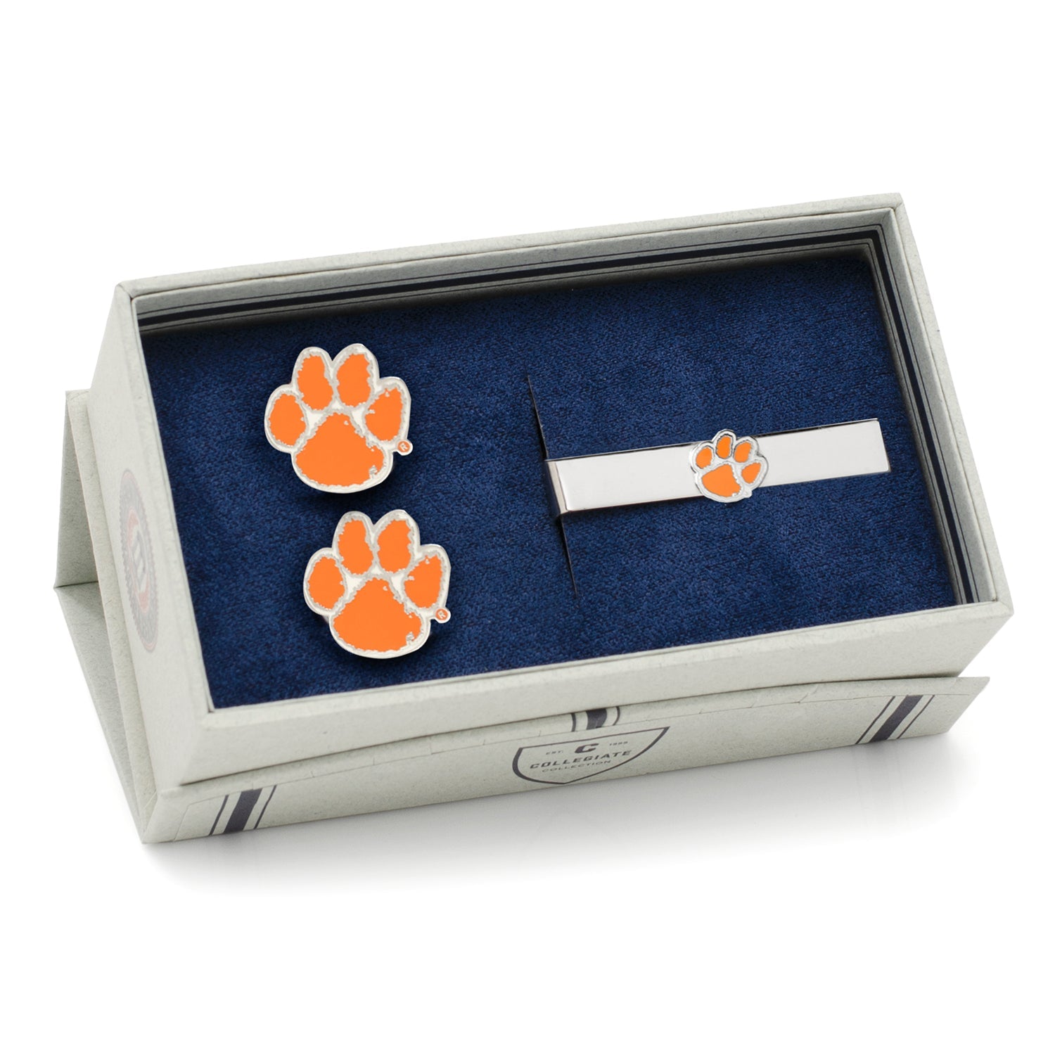  Cufflinks Clemson University Tigers Cufflinks & Tie Bar Gift Set - Default Title - Bonton