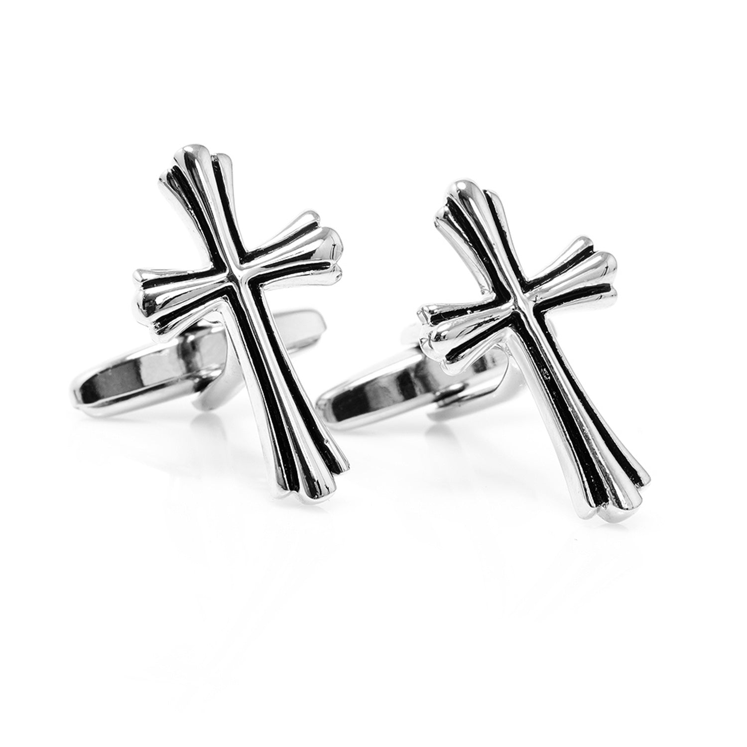  Cufflinks Silver Cross Cufflinks - Default Title - Bonton