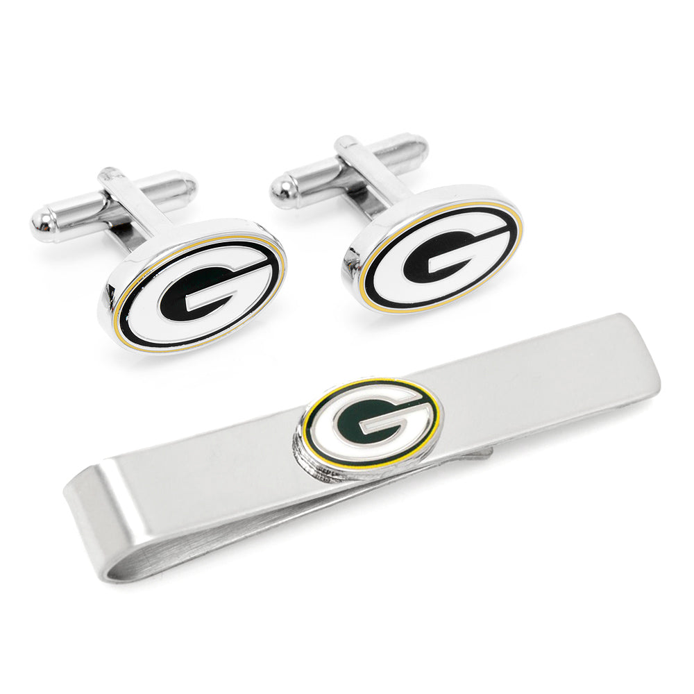  Cufflinks Green Bay Packers Cufflinks and Tie Bar Gift Set - Default Title - Bonton